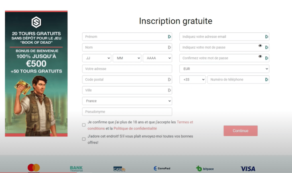 inscription gratuite bonus stakes